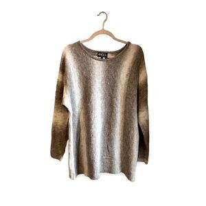 ANGEL | Oversized Beige Ombré Sweater (S)